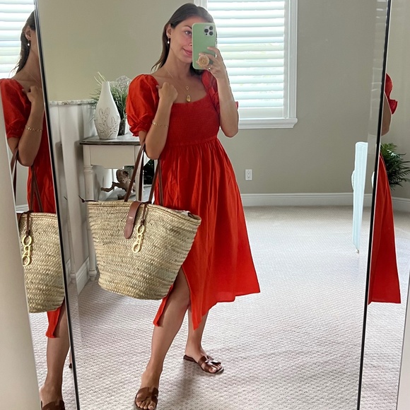 Cotton Dress with Elastic Bust - Picture 1 of 8